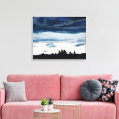 Blauwe Candy Floss Wolken : Nieuw-Zeeland Canvas Afdruk (Insitu (Woonkamer))