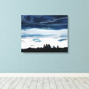 Blauwe Candy Floss Wolken : Nieuw-Zeeland Canvas Afdruk