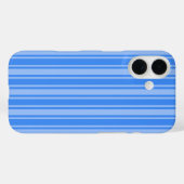 Blauwe candy strepen Case-Mate iPhone case (Achterkant (horizontaal))
