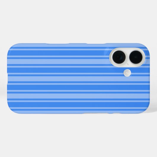 Blauwe candy strepen Case-Mate iPhone case (Achterkant (horizontaal))