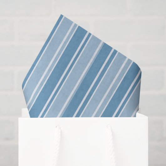 Blauwe Candy Strepen Tissuepapier (Cadeauzakje)