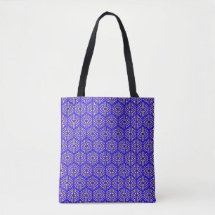 Blauwe canvas tas cellen