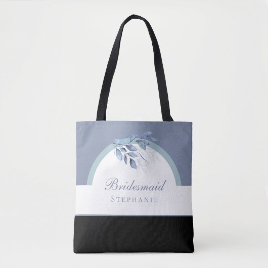 Blauwe Canvas tas Eucalyptus Wedding (Voorkant)