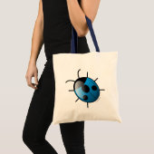 Blauwe canvas tas van ladybug (Voorkant (product))