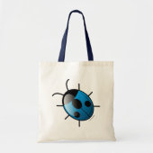 Blauwe canvas tas van ladybug (Voorkant)