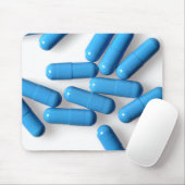 blauwe capsules muismat (Met muis)