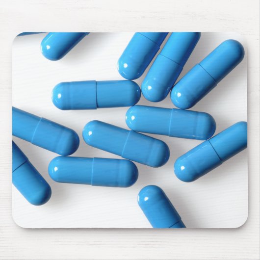 blauwe capsules muismat (Voorkant)