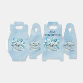 Blauwe Carrousel met Boogballonnen Boy Baby shower Bedankdoosjes (Uitgevouwen)