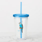 Blauwe cartoon acryl drinkbeker (Voorkant)