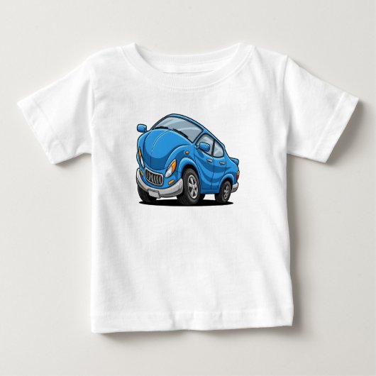 Blauwe Cartoon Auto (Voorkant)