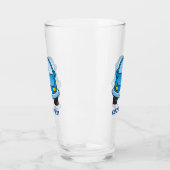 Blauwe Cartoon Auto Glas (Links)