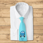 Blauwe cartoon auto halsdoek stropdas