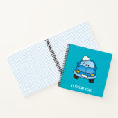Blauwe cartoon auto notitieboek (Binnen)