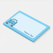 Blauwe Cartoon Auto Post-it® Notes (Schuin)