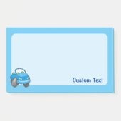 Blauwe Cartoon Auto Post-it® Notes (Voorkant)