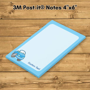 Blauwe Cartoon Auto Post-it® Notes