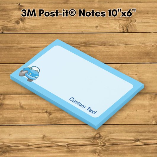 Blauwe Cartoon Auto Post-it® Notes