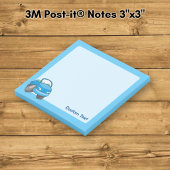 Blauwe Cartoon Auto Post-it® Notes