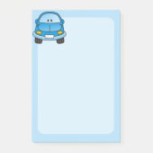 Blauwe cartoon auto post-it® notes (Voorkant)