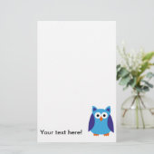 Blauwe cartoon briefpapier (Staand voorkant)