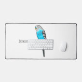 Blauwe cartoon bureaumat (Keyboard & Muis)