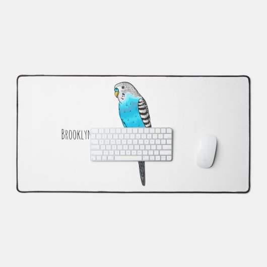 Blauwe cartoon bureaumat (Keyboard & Muis)