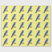 Blauwe cartoon cadeaupapier (Vlak)