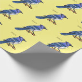 Blauwe cartoon cadeaupapier (Hoek)