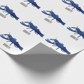 Blauwe cartoon cadeaupapier (Hoek)