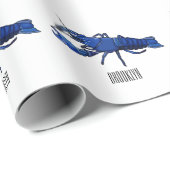 Blauwe cartoon cadeaupapier (Rol Hoek)