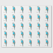 Blauwe cartoon cadeaupapier (Vlak)