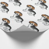 Blauwe Cartoon Cadeaupapier (Hoek)