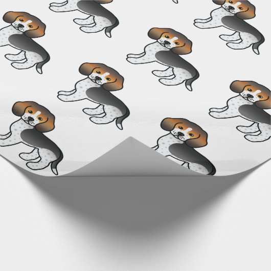 Blauwe Cartoon Cadeaupapier (Hoek)