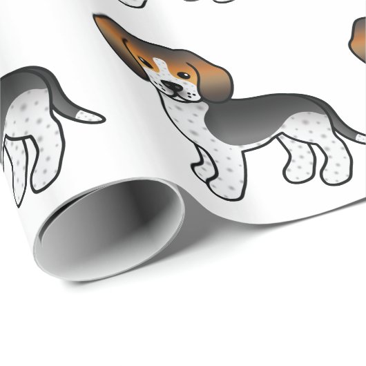 Blauwe Cartoon Cadeaupapier (Rol Hoek)