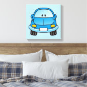 Blauwe cartoon canvas afdruk (Insitu (Slaapkamer))