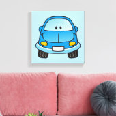 Blauwe cartoon canvas afdruk (Insitu (Woonkamer))