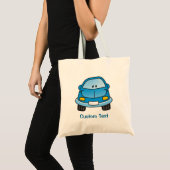 Blauwe cartoon canvas tas (Voorkant (product))