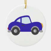 Blauwe Cartoon-coupe Keramisch Ornament (Voorkant)