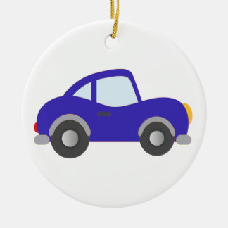 Blauwe Cartoon-coupe Keramisch Ornament