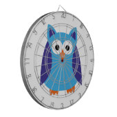 Blauwe cartoon dartbord (Voorkant Links)