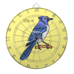 Blauwe cartoon dartbord