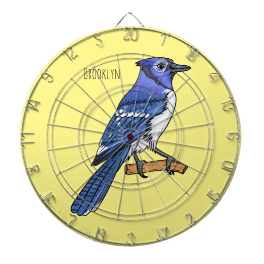 Blauwe cartoon dartbord (Voorkant)