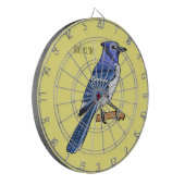 Blauwe cartoon dartbord (Voorkant Links)