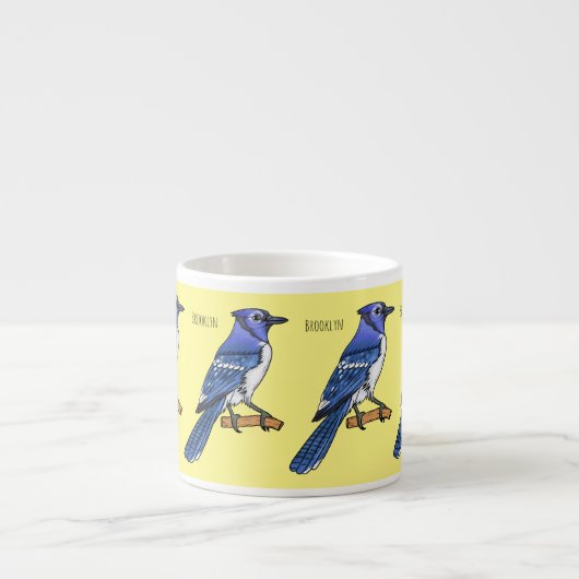 Blauwe cartoon espresso kop (Voorkant)