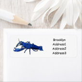 Blauwe cartoon etiket (Insitu)