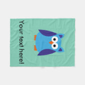 Blauwe cartoon fleece deken (Voorkant (Horizontaal))