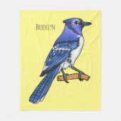 Blauwe cartoon fleece deken (Voorkant)