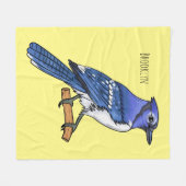 Blauwe cartoon fleece deken (Voorkant (Horizontaal))