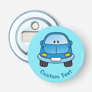 Blauwe cartoon flesopening button flesopener
