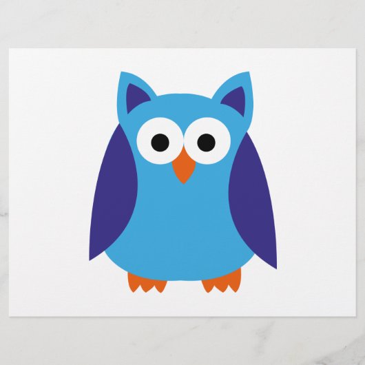 Blauwe cartoon flyer (Voorkant)